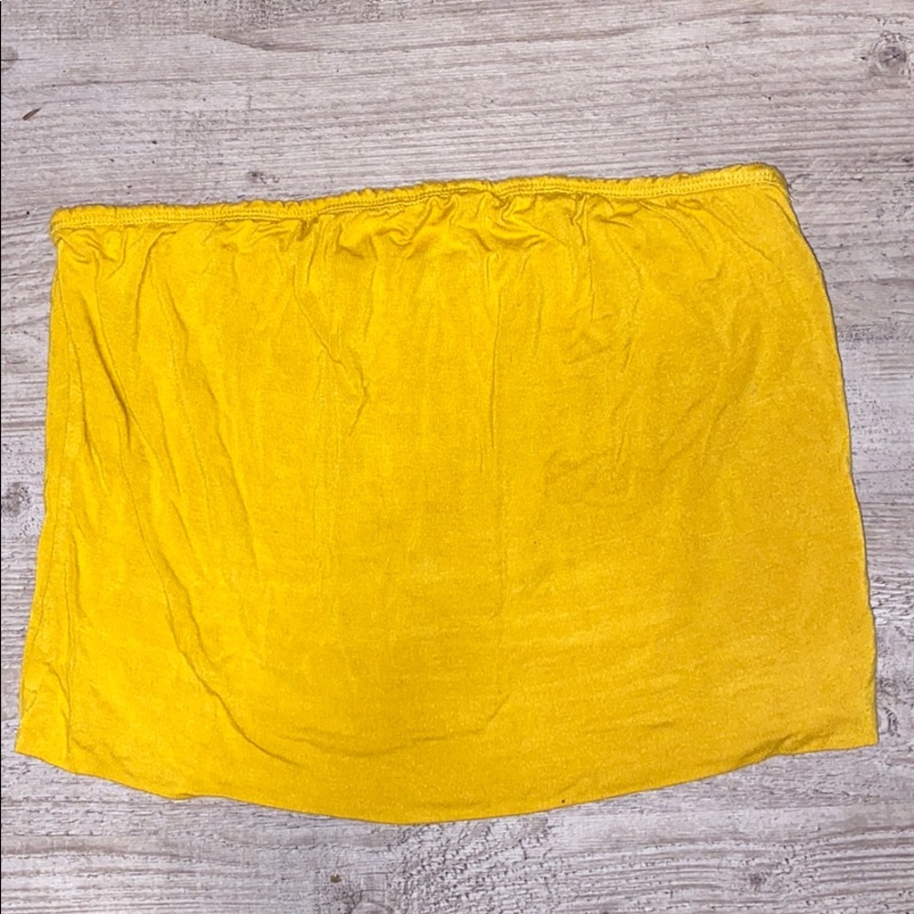 Yellow tube top